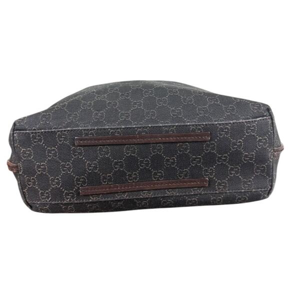 Gucci GG Web Monogram Brown Canvas Tote Bag with Braided Leather Strap (GGXX125) - Picture 5 of 16